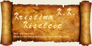Kristina Kiselčić vizit kartica